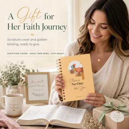 Only Zest Hardcover Blank Christian Notebook – 140 Pages, No One Like You | Lined Pages with Bible Verse Cover – Inspirational Writing Spiral Notebook for Bible Study and Prayer - color: No One-Yellow
