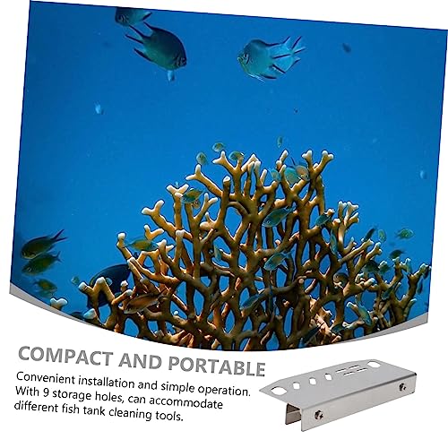1Pc Aquarium Tool Holder Compact Fish Tank Organizer for Scissors Tweezers and Scrapers Durable Water Grass Tool Rack with Multiple