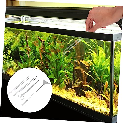 1set Aquarium Aquascaping Tools Kit Scissors Tweezers Spatula for Fish Tank Maintenance for Water Plants Substrate Gravel Care