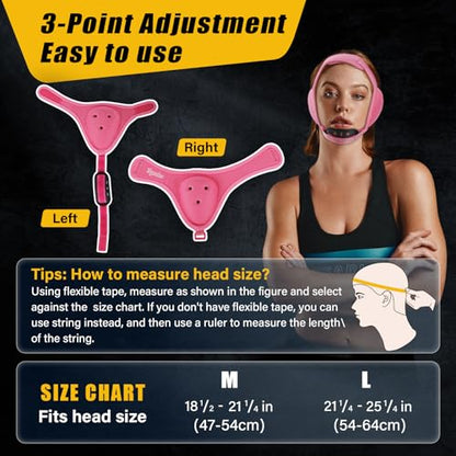 Trymaker Wrestling Headgear, Head Gear with Chin Cup, Sorf Ear Guard for Men, MMA, Jiu-Jitsu (for Users Aged 12+) - size: L (21 1/4" - 25 1/4"), style: Pink