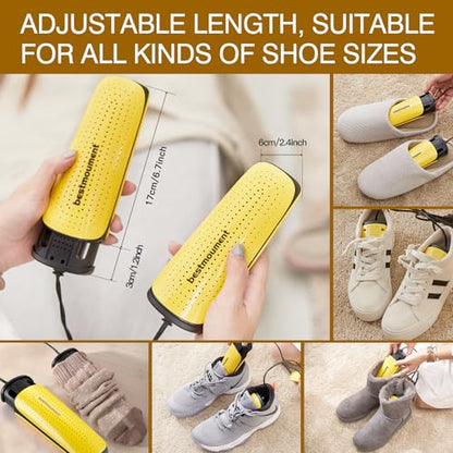 Portable Ski Boot Shoe Dryer, Footwear Dryers Machine with Auto Temperature Control for Rainy Seasons Winter Travel, Extendable Boot Warmer Fireproof Drying for Shoes, Gloves (with timer buttons) - style: with timer buttons