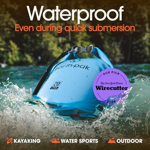 Earth Pak Waterproof Dry Bag - Roll Top Waterproof Backpack Sack Keeps Gear Dry for Kayak with Waterproof Phone Case - color: Light Blue, size: 10L