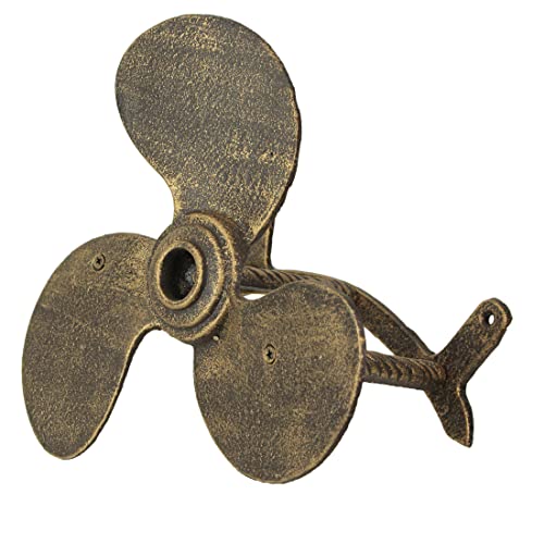Garden Hose Holder Boat Propeller 10.5 Inch Cast Iron Bronze - color: Boat Propeller - Bronze