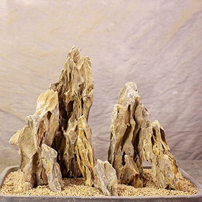 AWXZOM Natural Dragon Rock Carefully Selected Mixed Sizes, Decorative Aquarium Rocks, Aquarium Stones for Fish Tank (4.4lb) - size: 4.4lb