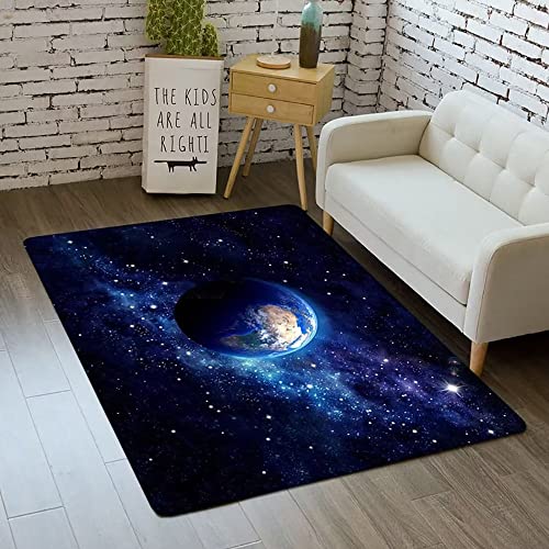 Outer Space Rug for Kids Bedroom 3x5 ft Galaxy Carpet for Boys Room Soft Non-Slip Solar System Area Rug 3D Planet Universe Rug for Living Room - color: Style Dd, size: 3' x 5' (Rectangular)