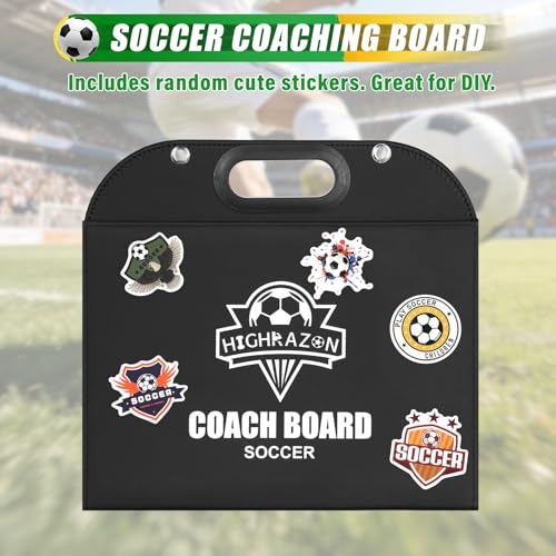 Magnetic Coaching Board – Foldable Dugout Display with Carry Handle, Leather-Covered Double-Sided Strategy & Lineup Planner for Baseball, Softball and Soccer - style: Soccer