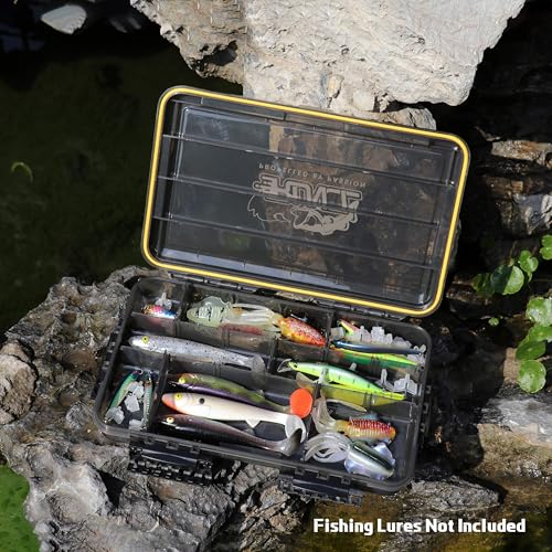RUNCL Fishing Tackle Box, Waterproof Tray for Jigs Lures, Thicker Floating Tackle Utility Box with Adjustable Dividers, 3600/3700/Large 3700 Size - color: 2PCS 3700