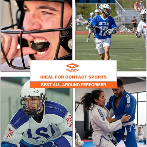 Shock Doctor Gel Max Power Carbon Convertible Mouth Guard - color: Red Drip Fang, size: Youth