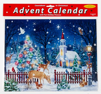 Peaceful Night Advent Calendar (Countdown to Christmas) with Holiday Pictures by Vermont Christmas Company