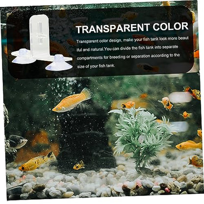 VICASKY 4sets Aquarium Divider Clips Fish Tank Separation Board Cups for Insulation and Breeding