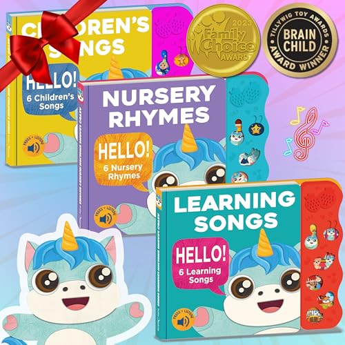 Astro Learns English Bundle Deals — Musical Toys & Interactive Sound Board Book for Toddlers 1-3, Singing & Learning Songs for Babies, Educational Talking Musical Toy, Sing Along Songs