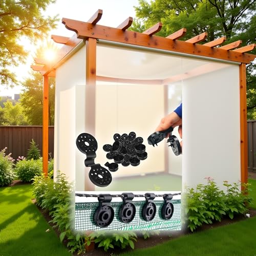 25 Pcs Black Shade Cloth Heavy Duty Lock Grip, Removable and Reusable Shade Cloth Clips for Sun Shade Net Fastening Clip, Plastic Clips for Anti Bird Netting Garden Netting Plant Support Structures
