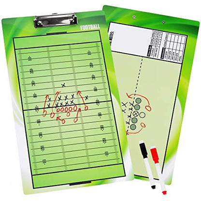 BETTERLINE Football Coaching Board Double Sided Dry Erase Clipboard Sports | American Coaches 2 Erasable Pens Sports Strategy Tool Dry Erase Coaching Board Team Practice Essential Sports Tool