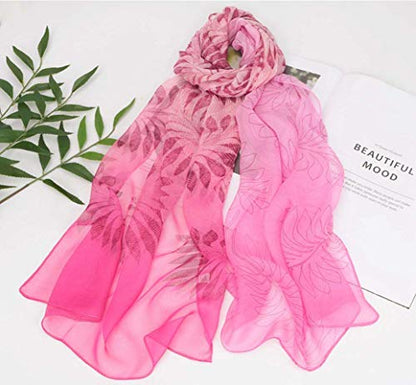 Acotavie Scarfs for Women Lightweight Fashion Scarves Print Floral Pattern Scarf Shawl Wraps - color: B05