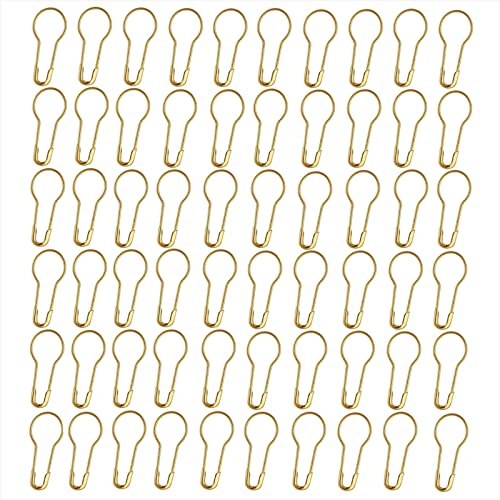 500Pcs Gold Safety Pins 0.8" Metal Bulb Pins Gourd Pin Clothing Tag Pins Calabash Pin for DIY Craft, Home Accessories - color: Gold