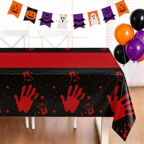 Childom 3 Pack Halloween Tablecloth Rectangle Table,Halloween Decorations - color: Halloween Black