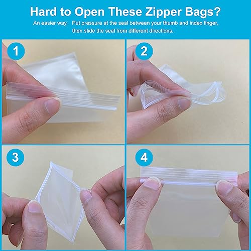 3''x 5'', (Pack of 200) 2 mil Thick Clear Plastic Reclosable Zip Poly Bags with Resealable Lock Seal Zipper for Photo, Jewelry, Bakery, Treats, Travel, Storage, Packaging & Shipping - size: 3" x 5"