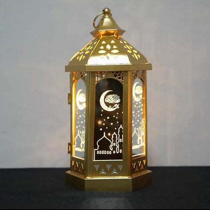 Ramadan Lantern Allahuma Balighna Premium Quality - Tabletop Decorative Mirrored Light Bright Lightning for Home Decorations Muslim New Year Festivals, Celebrations, Parties
