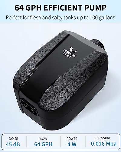 Uniclife Aquarium Air Pump Dual Outlet Fish Tank Aerator with Accessories for 5-200 Gallon Tank - style: 10-100 Gallon
