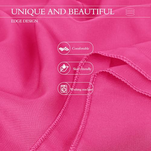 Chiffon Scarf,Soft Breathable Chiffon Shawls and Wraps,Silky Women's Hijab for Evening Dresses Wedding Bridal Scarves - color: Hot Pink, size: 67 x 28 inches