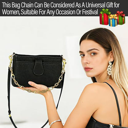 Bag Chain Charm for Handbag Totes, Gold Purse Charm Chain, Decorative Motif Chain Bag Charm Supplies, Purse Extender Chain & Keychain Charm
