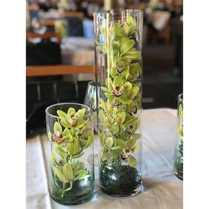 WGVI Quality Thick Weighted Clear Cylinder Glass Vases, 3" W x 16" H, Skinny Bud Tall Vase Floral Bouquet Flower Arrangements Wedding Centerpieces Container Candle Holders Home Decor, 1 Piece - size: 3"x16"H