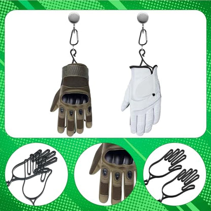 2-Pack Golf Glove Stretcher and Dryer, Glove Shaper Holder Hanger Keeper for Golf Bag Universal Gloves Support Frame