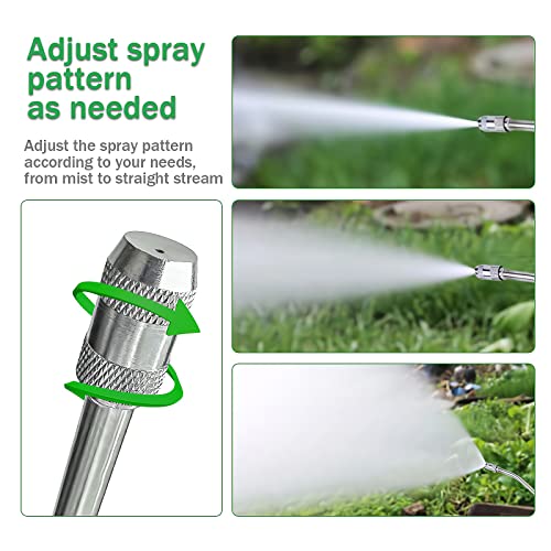 VANPET Replacement Sprayer Wand for Ryobi - Stainless Steel With Adjustable Nozzle, Trigger & Hose Compatible With P2803 (44 Inches)
