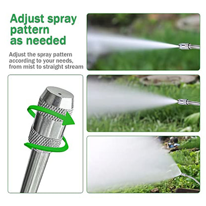 VANPET Replacement Sprayer Wand for Ryobi - Stainless Steel With Adjustable Nozzle, Trigger & Hose Compatible With P2803 (44 Inches)