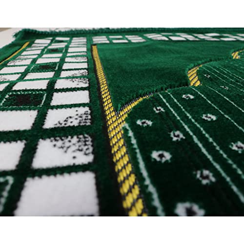 Modefa Prayer Mat - Thin Lightweight Velvet Turkish Muslim Prayer Rug - Prayer Rug Islam Men - Islamic Prayer Rug Sajjadah Prayer Mats Namaz Mat for Salah Islamic Gift Car Hanger - Vined Arch (Green) - color: Green