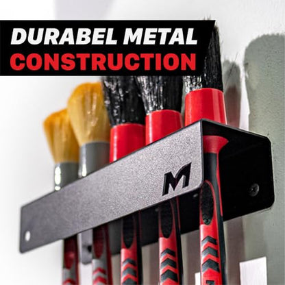 Maxshine Universal Detailing Brush Holder – Car Detailing Brushes Organizer – Sturdy, Simple & Lightweight Design, Easy Wall Mounting – Premium Auto Detailing Accessories & Supplies (Mini)