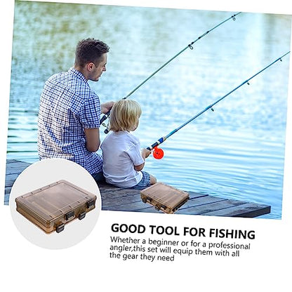 Fabric Storage Bins，Plastic Bins ，Plastic Bait Sea Fishing Stacked Beads Cages Pole Hooks Aquarium Waterproof - size: 20X16X4.7CM