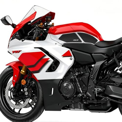 for YZF-R7 yzfr7 2026 New Accessories Body Protection Fuel Tank Rubber Pad Anti-Slip and Anti-Scratch Fuel Tank Sticker Decal Tank Grip Rubber Anti-Slip Tank Pad Fuel Tank pad (R7 2026) - color: R7 2026