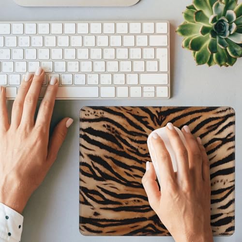 Tiger Skin Wild Africa Animals Mousepad Non-Slip Rubber Base Mouse Pads for Computers Laptop Office Desk Accessories Mouse pad 7.9 x 9.5 in - color: Tiger Stripes