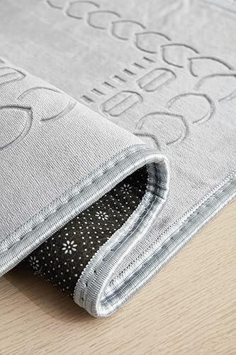 Prayer Rug Muslim Mat Islamic - Luxurious Velvet Turkish Prayer Rug Sajadah for Kids Men Women for Eid Travel Ramadan, Soft and Luxury (Gray) - color: Grey