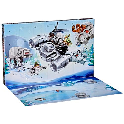 STAR WARS Advent Calendar, 24 Pieces Including Micro Figures & Vehicles, Countdown Calendar, Surprise Toys for Boys & Girls Ages 4+ (Amazon Exclusive)