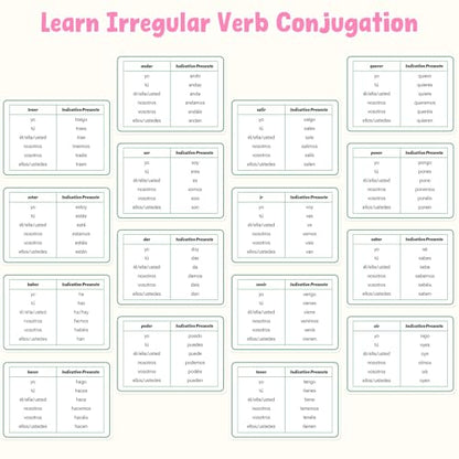 Ceiba Tree Spanish Flash Cards 100 English to Spanish Verb Conjugation Phrases Adjectives Colors Educational Bilingual Flashcards Learn Español for Kids Adult Beginners Toddlers Grade School Classroom