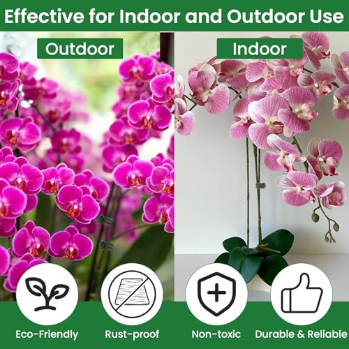 50pcs Plant Clips Orchid Clips Plant Orchid Support Clip Garden Clip for Climbing Flower and Vine Helps Growth for Indoor Outdoor Flowers Rose Amaryllis Grape and Vine Vegetables Dark Green