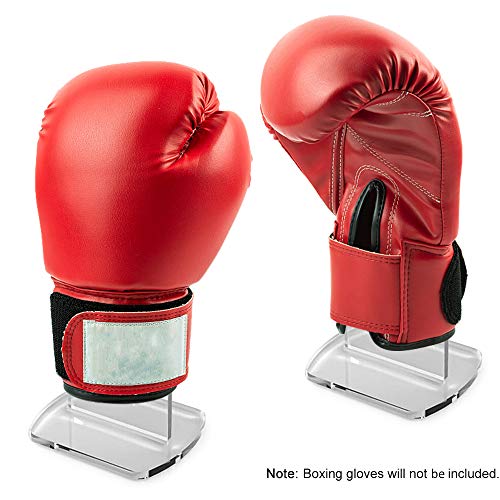 2 Pieces Boxing Glove Holder Display Stand Vertical Rack Baseball Glove Holder, Family Collection Signature Display Brochures Plates Artwork for Retail Stores Offices Bookstores (White)