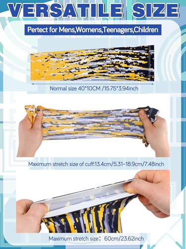 Tisancy 10 Pairs Sun Protection UV Arm Sleeves Cooling Anti Slip Compression Sleeves Sports Polyester Cycling Covers - size: Large, style: Stripe Style