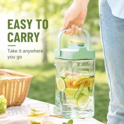 0.9 Gallon Drink Dispenser with Spigot,100% Leakproof,Sealed and Filter screen,Milk,Lemonade Dispenser,Juice Containers With Lids For Fridge and Dairly Use,Beverage Liquid Drink Container for Party
