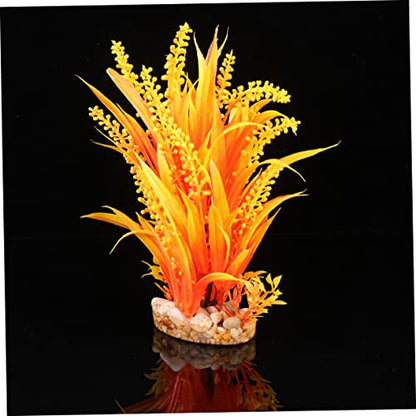 BESPORTBLE 3pcs Artificial Grass for Fish Tank Lifelike Aquarium Plant Decor Easy to Clean Beautiful Ornament for and Environment for Fish Safety