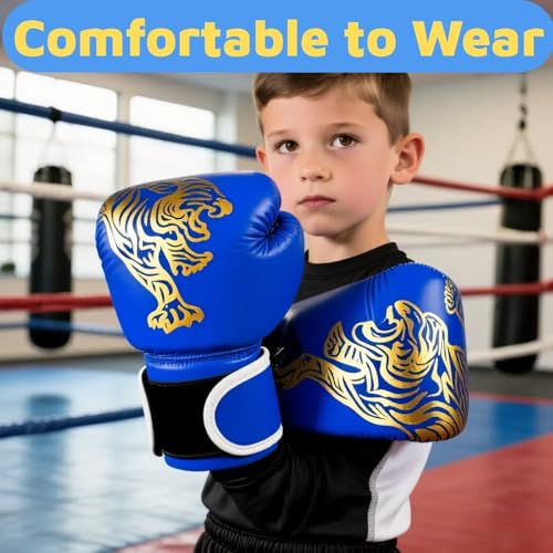 Boxing Gloves for Kids Kids Boxing Gloves Red Blue - color: blue, size: tiger picture