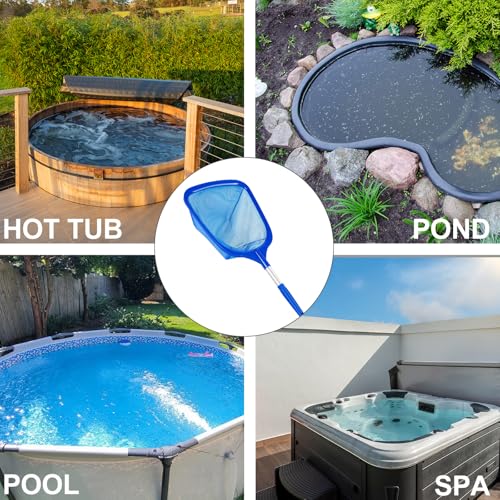 Hot Tub Skimmer Net with Ultra Fine Mesh, Handheld Spa Pool Net for Fine Debris & Leaves, Lightweight Safe-Edge Cleaner for Hot Tubs, Small Pools & Spas - size: 2