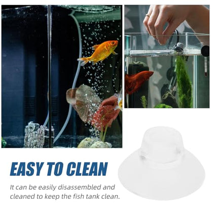 Garneck 50pcs Cup Feeder Holder for Fish Tank Aquarium Accessories Easy Installation for Secure Feeding Aquatic Environments - size: 2.60X2.60X1.50CM