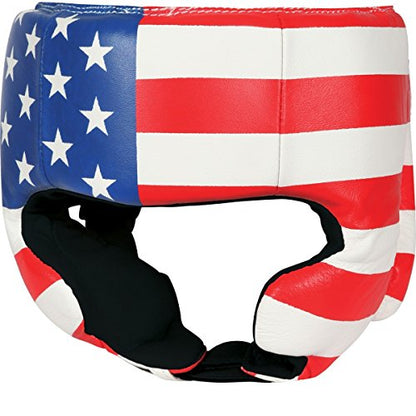 Title Boxing Amateur Competition Headgear (w/Cheeks) - Boxing Headgear, MMA Headgear, Sparring Gear, Headgear Boxing Sparring, Boxing Head Gear, Sparring Headgear, Muay Thai Headgear - color: USA, size: Small