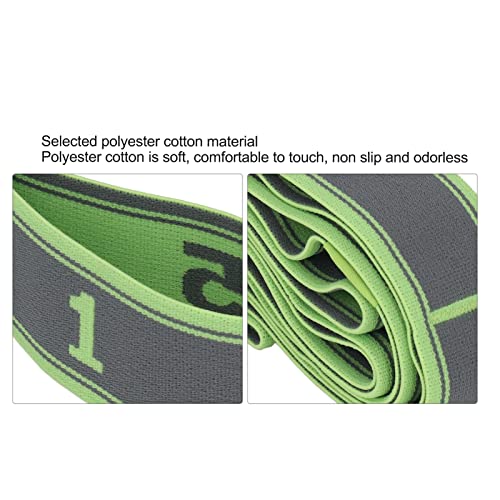 Topyond Numbered Stretch Band Strap - Elastic Stretching Strap for Exercise, Fitness, and Workout - Improve Flexibility and Mobility