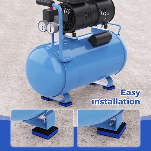 Anti Vibration Pads, 2"× 2"×7/8" Vibration Isolator Pads, Mechanical Vibration Damping Pads, Heavy Duty Rubber Isolation Pads, 3/8"Pre-Drill Hole Vibration Isolator Pad for Air Compressor | air compressor vibration pads, strong vibration damping effect -