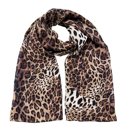 Mealah Womens-Leopard Print Shawl Scarf - Lightweight Wrap Scarves Shawl Cheetah Sunscreen Scarve for Spring Summer Travel - color: Leopard Print
