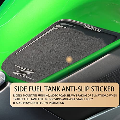 NIGHT CAT Motorcycle Gas Tank Protectors pad,Fuel Tank Protection Sticker,Compatible with Z900,Fuel Tank Side Traction mat,Anti-Slip(Z900 Black) - color: Z900 Black